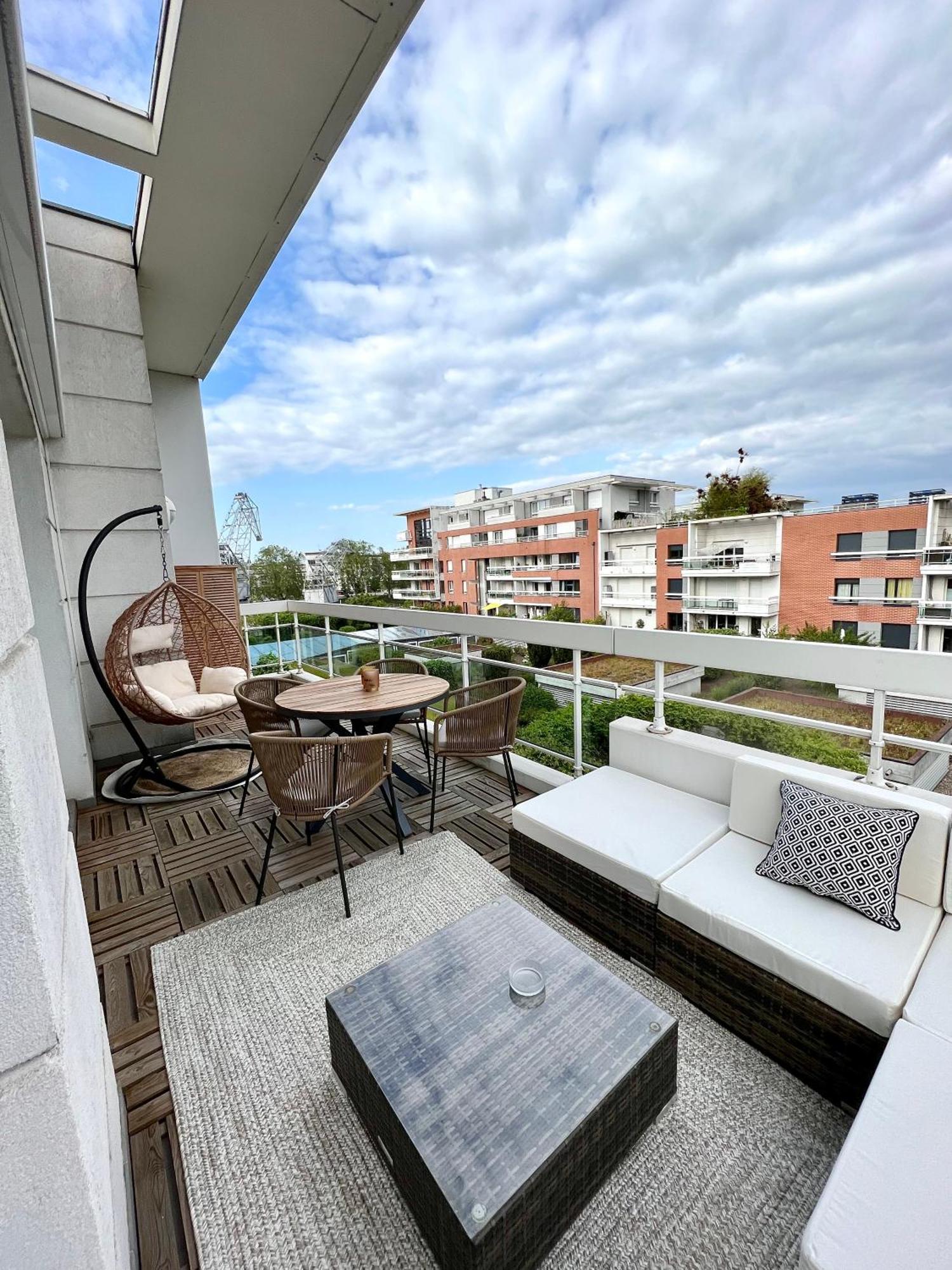 Appartement Climatise 3 Etoiles T3 Chic A Strasbourg Avec Billard Et Terrasse חדר תמונה